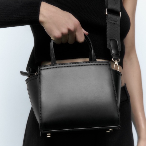 (SOLD) ZARA MINI CITY BAG BLACK - Picture 7 of 13